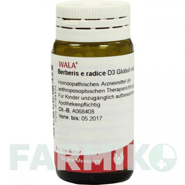 БЕРБЕРИС (BERBERIS) D 3 глобули 20 г - Гомеопатия WALA HEILMITTEL