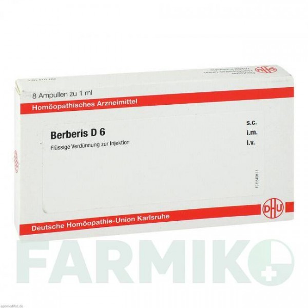 БЕРБЕРИС (BERBERIS) D 6 ампулы 8x1 мл - Гомеопатия DHU