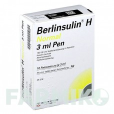 БЕРЛИНСУЛИН (BERLINSULIN) раствор 10x3 мл - Инсулин (человеческий) BERLIN-CHEMIE