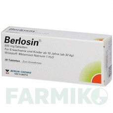 БЕРЛОЗИН (BERLOSIN) таблетки 20 шт - Метамізол натрію BERLIN-CHEMIE