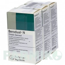 БЕРОДУАЛ (BERODUAL) аэрозоль 10 мл - Фенотерол, Ипратропия бромид 1 4 U PHARMA