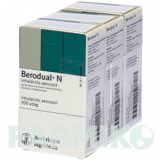 БЕРОДУАЛ (BERODUAL) аэрозоль 3x10 мл - Фенотерол, Ипратропия бромид AXICORP PHARMA