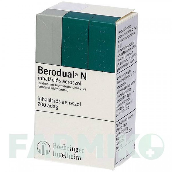 БЕРОДУАЛ (BERODUAL) аэрозоль 10 мл - Фенотерол, Ипратропия бромид DOCPHARM