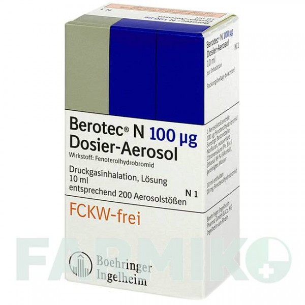 БЕРОТЕК (BEROTEC) 100 мкг аэрозоль 10 мл - Фенотерол BOEHRINGER INGELHEIM