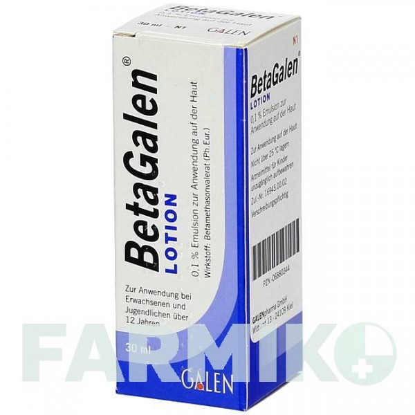 БЕТАГАЛЕН (BETAGALEN) 0,1% емульсія 30 мл - Бетаметазон GALENPHARMA