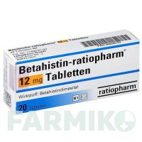 БЕТАГІСТИН (BETAHISTIN) 12 мг таблетки 20 шт - Бетагістин RATIOPHARM