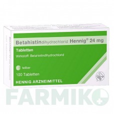 БЕТАГИСТИНДИГИДРОХЛОРИД (BETAHISTINDIHYDROCHLORID) 24 мг таблетки 100 шт - Бетагистин HENNIG