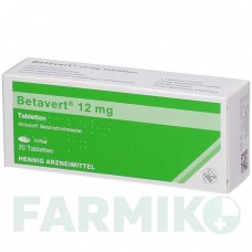 БЕТАВЕРТ (BETAVERT) 12 мг таблетки 20 шт - Бетагистин HENNIG