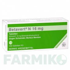 БЕТАВЕРТ (BETAVERT) 16 мг таблетки 100 шт - Бетагистин HENNIG