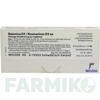 БЕТОНИКА (BETONICA) D 3 ампулы 8x1 мл - Гомеопатия WELEDA