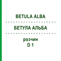 БЕТУЛА АЛЬБА (BETULA ALBA) D 1 розчин 50 мл - Гомеопатія DHU