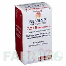 БЕВЕСПИ (BEVESPI) 7,2 мкг/5 мкг 120 доз аэрозоль 1 шт - Формотерол, Гликопиррония бромид ASTRAZENECA