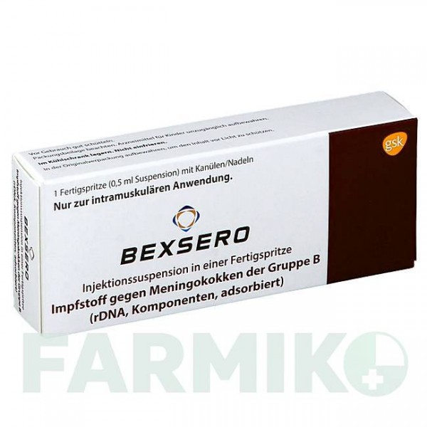 БЕКСЕРО (BEXSERO) шприци 1x0,5 мл - Менінгококова В багатокомпонентна вакцина GLAXOSMITHKLINE