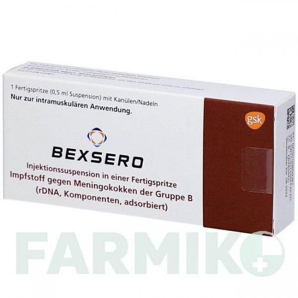 БЕКСЕРО (BEXSERO) суспензия 1x0,5 мл - Менингококковая В многокомпонентная вакцина ORIFARM