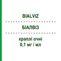 БІАЛВІЗ (BIALVIZ) 0,1 мг/мл краплі очні 30 шт 0,15 мл - Біматопрост GENETIC