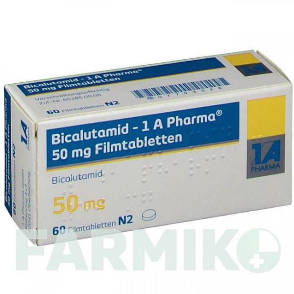БІКАЛУТАМІД (BICALUTAMID) 50 мг таблетки 60 шт - Бікалутамід 1 A PHARMA