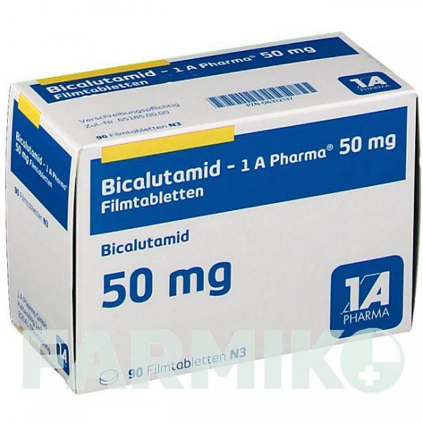 БИКАЛУТАМИД (BICALUTAMID) 50 мг таблетки 90 шт - Бикалутамид 1 A PHARMA