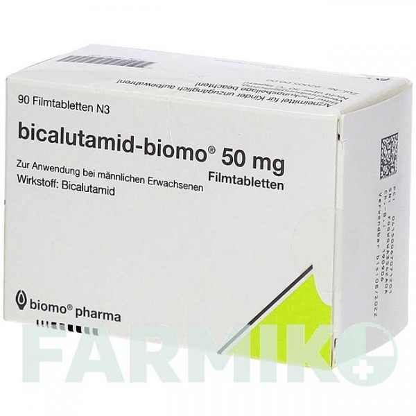 БІКАЛУТАМІД (BICALUTAMID) 50 мг таблетки 90 шт - Бікалутамід BIOMO PHARMA