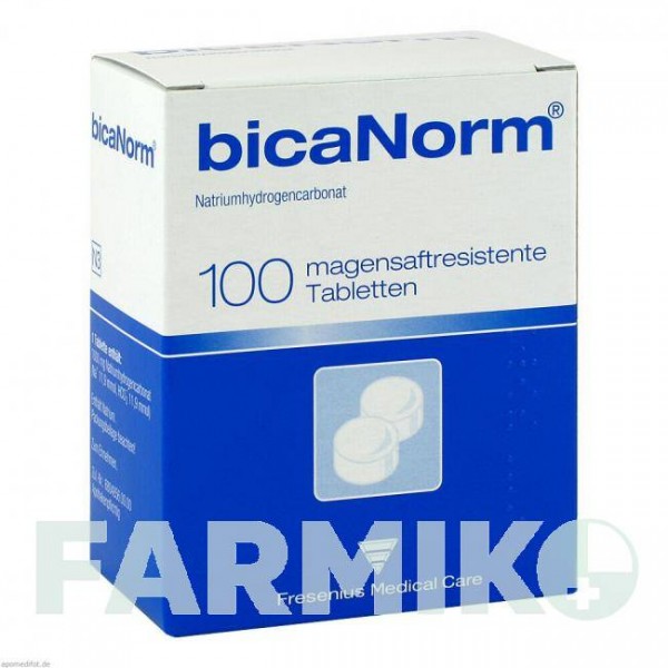 БІКАНОРМ (BICANORM) таблетки 100 шт - Гідрокарбонат натрію FRESENIUS
