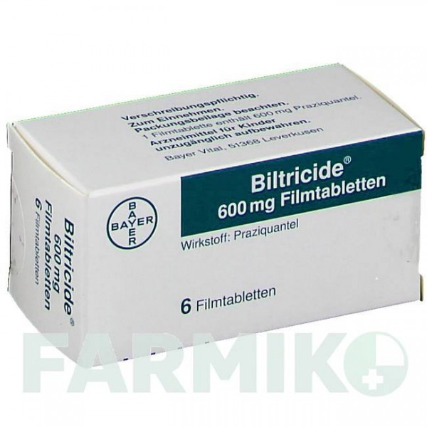 БИЛТРИЦИД (BILTRICIDE) 600 мг таблетки 6 шт - Празиквантел BAYER
