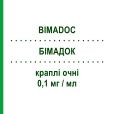 БИМАДОК (BIMADOC) 0,1 мг/мл капли глазные 3 мл - Биматопрост DOC GENERICI