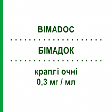 БИМАДОК (BIMADOC) 0,3 мг/мл капли глазные 30 шт 0,4 мл - Биматопрост DOC GENERICI