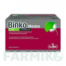 БИНКО (BINKO) 120 мг таблетки 60 шт - Экстракт листьев гинкго билоба KLINGE PHARMA