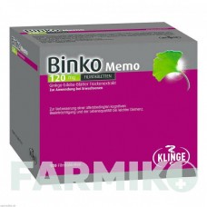 БИНКО (BINKO) 120 мг таблетки 120 шт - Экстракт листьев гинкго билоба KLINGE PHARMA
