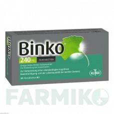 БИНКО (BINKO) 240 мг таблетки 30 шт - Экстракт листьев гинкго билоба KLINGE PHARMA