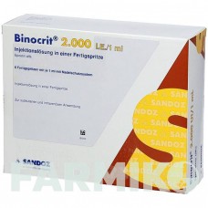 БІНОКРИТ (BINOCRIT) 2000 МО/1 мл розчин 6x1 мл - Еритропоетин KOHLPHARMA