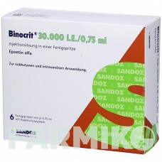 БІНОКРИТ (BINOCRIT) 30000 МО/0,75 мл шприци 1 шт - Еритропоетин ORIFARM