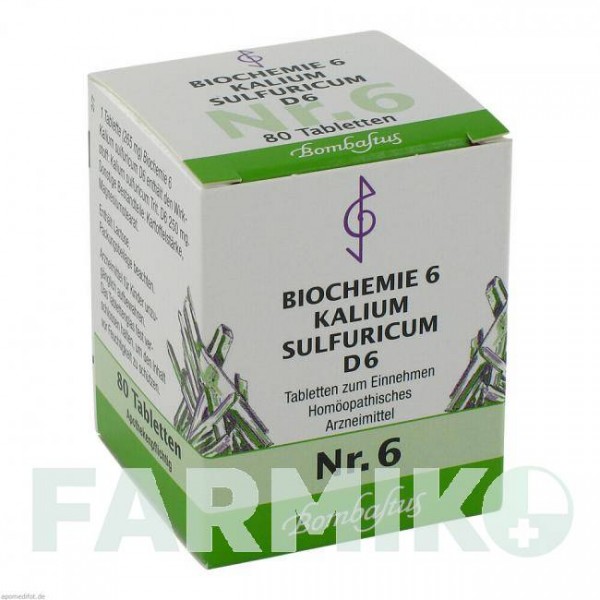 БИОХЕМИ (BIOCHEMIE) D 6 таблетки 80 шт - Гомеопатия BOMBASTUS-WERKE