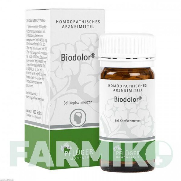 БИОДОЛОР (BIODOLOR) таблетки 100 шт - Гомеопатия HOMOOPATHISCHES ALEXANDER PFLUGER