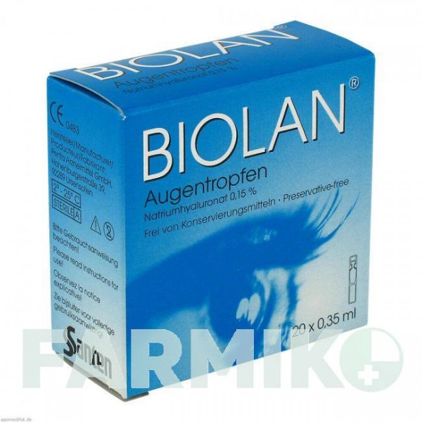 БИОЛАН (BIOLAN) пипетки 20x0,35 мл - Активные вещества SANTEN