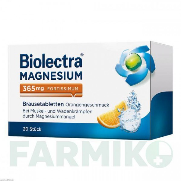 БИОЛЕКТРА (BIOLECTRA) 365 мг таблетки 20 шт - Магния соли HERMES