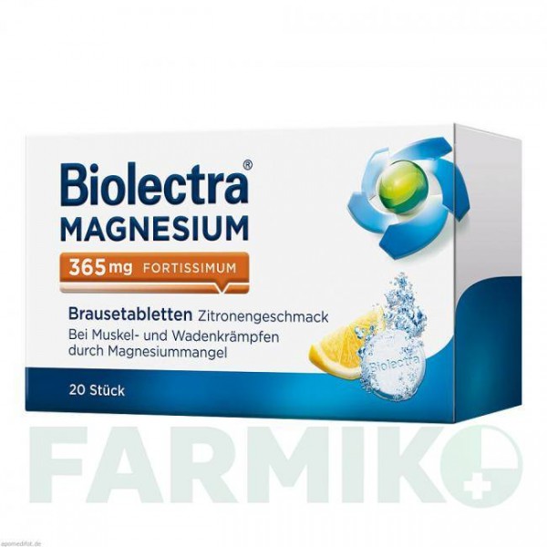 БИОЛЕКТРА (BIOLECTRA) 365 мг таблетки 20 шт - Магния соли HERMES