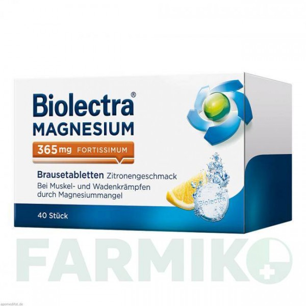 БИОЛЕКТРА (BIOLECTRA) 365 мг таблетки 40 шт - Магния соли HERMES