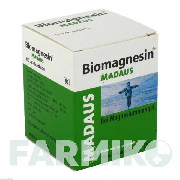 БИОМАГНЕЗИН (BIOMAGNESIN) таблетки 100 шт - Магния соли MEDA PHARMA