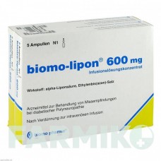 БІОМО (BIOMO) 600 мг ампули 10 шт - Тіоктова кислота BIOMO PHARMA