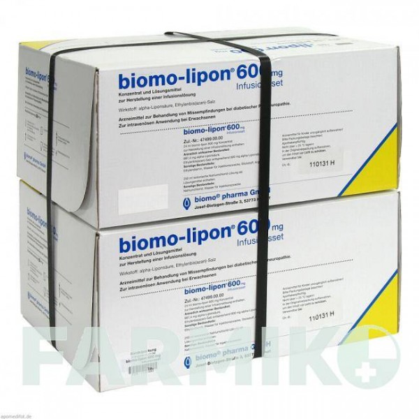 БИОМО (BIOMO) 600 мг ампулы 10 шт - Тиоктовая кислота BIOMO PHARMA