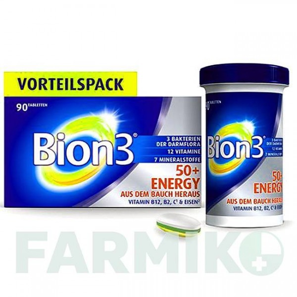 БИОН 3 (BION3) 50 + таблетки 90 шт - Активные вещества WICK PHARMA
