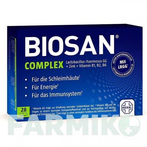 БІОСАН (BIOSAN) капсули 28 шт - Активні речовини HEXAL