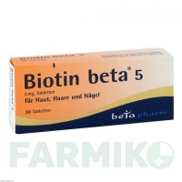 БІОТИН (BIOTIN) 5 таблетки 30 шт - Вітамін B7 (Біотин) BETAPHARM