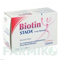 БИОТИН (BIOTIN) 5 мг таблетки 100 шт - Витамин B7 (Биотин) STADA