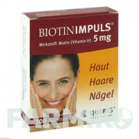 БІОТИН ІМПУЛЬС (BIOTIN IMPULS) 5 мг таблетки 100 шт - Вітамін B7 (Біотин) QUIRIS HEALTHCARE