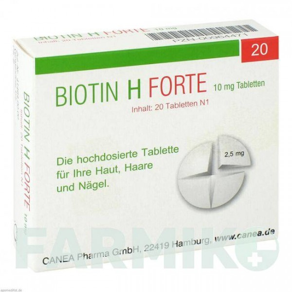 БИОТИН (BIOTIN) таблетки 20 шт - Витамин B7 (Биотин) PHARMA PETER
