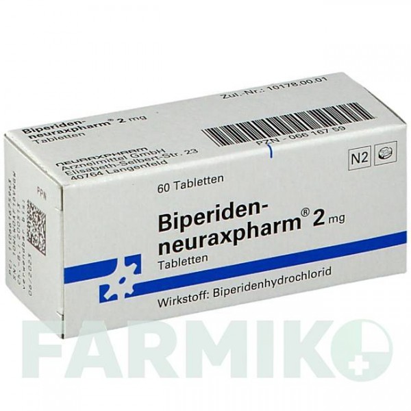 БИПЕРИДЕН (BIPERIDEN) 2 мг таблетки 60 шт - Бипериден NEURAXPHARM