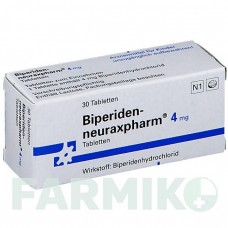 БИПЕРИДЕН (BIPERIDEN) 4 мг таблетки 30 шт - Бипериден NEURAXPHARM