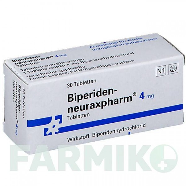 БИПЕРИДЕН (BIPERIDEN) 4 мг таблетки 30 шт - Бипериден NEURAXPHARM