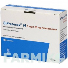 БИПРЕТЕРАКС (BIPRETERAX) 5 мг/1,25 мг таблетки 30 шт - Периндоприл, Индапамид EMRA-MED